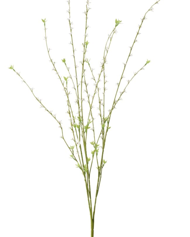 Kunsttak - j-line - Lentetak / Paastak - Kunststof – Wit/Groen 🤍🌿-   98 x 5 cm