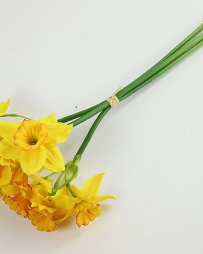 Kunstboeket - Countryfield - Narcissus - geel/Oranje - kunststof/kunstzijde - L38 × B15 × H15 cm