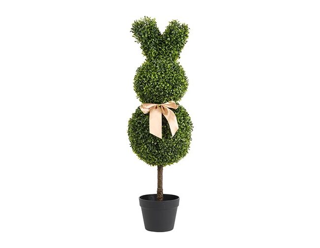 Kunstplant - countryfield - Buxus Konijn groot - Groen - kunststof - L85 × B32 × H32 cm