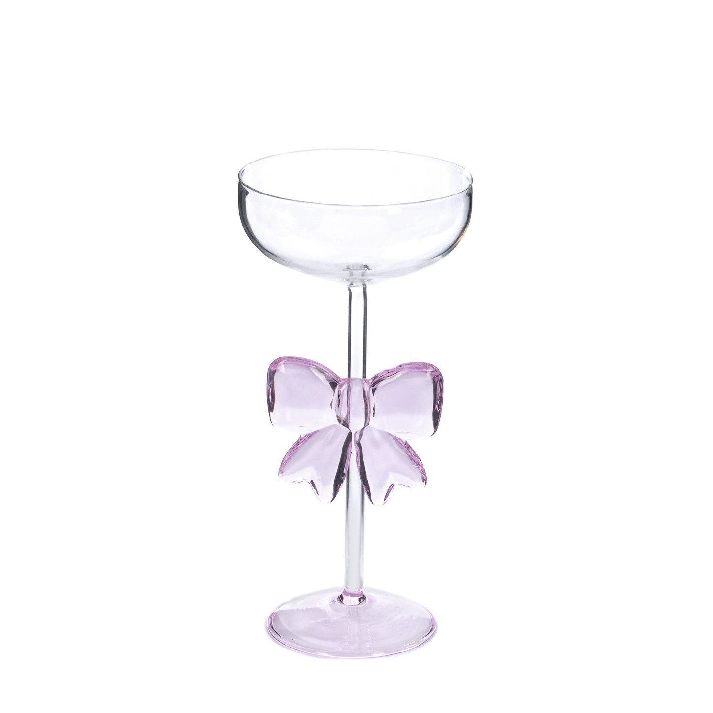 PASEN - Goodwill - Coupeglas met strik - roze - H 19,5 cm