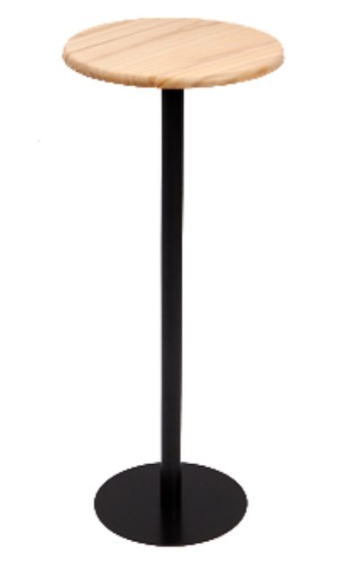 Hoge Tafel / Plantenstandaard - hout/metaal - zwart/naturel - Γ 30 H 92 cm - enkel afhalen/geen verzending