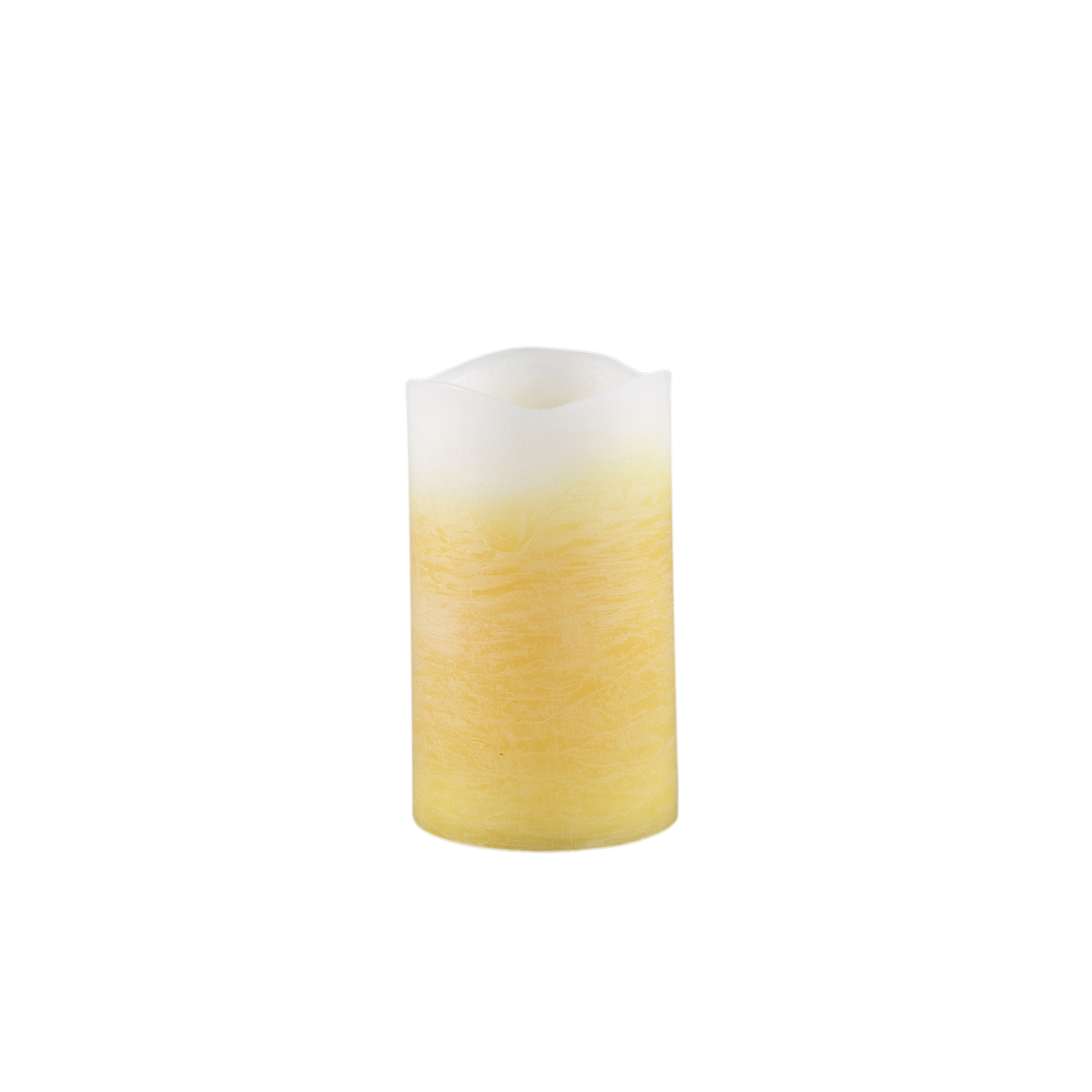 PTMD LED kaars Met Beweegbare Vlam ombre geel M – H 12.5 x D 7.5 cm