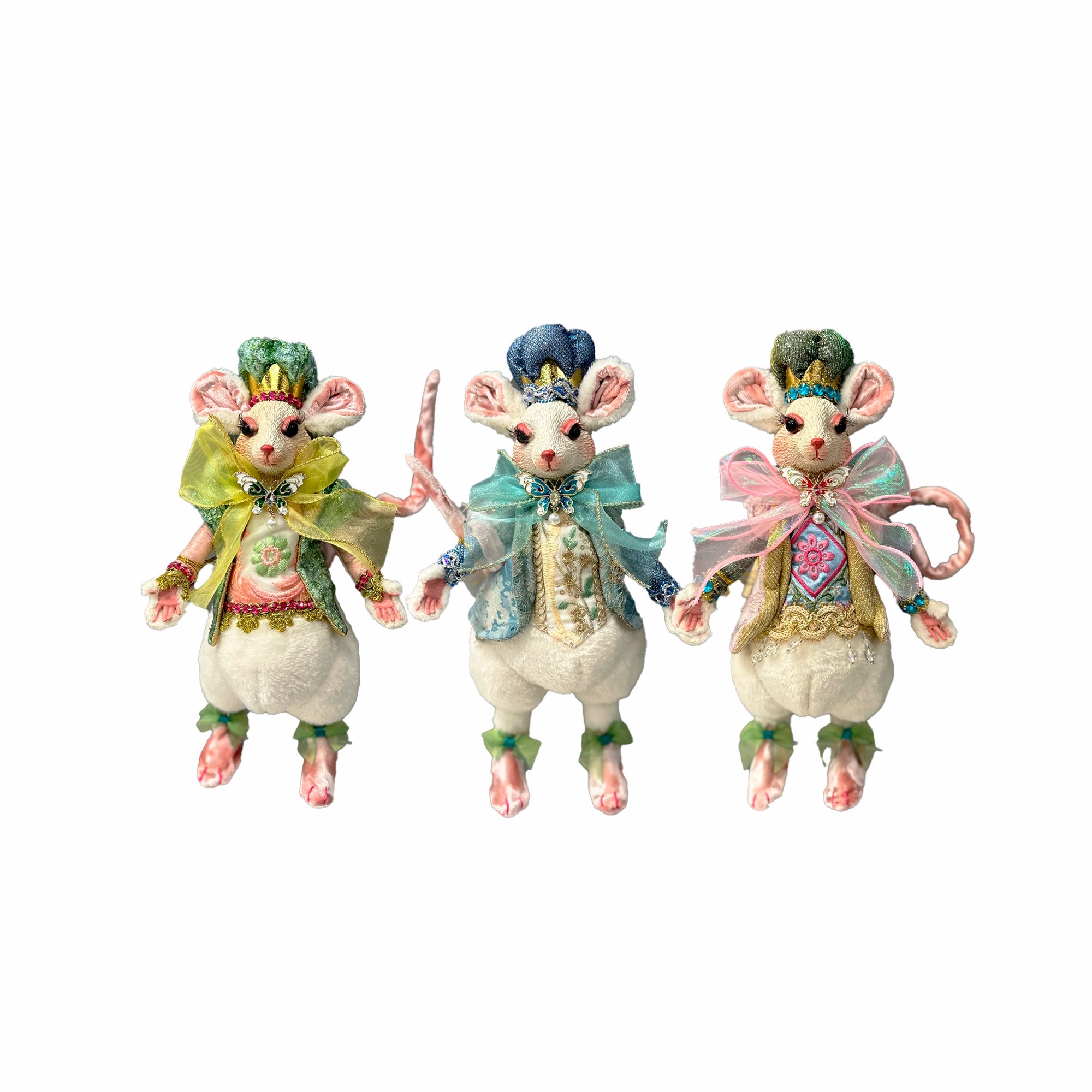 Exclusieve decoratie - Mark Roberts (Goodwill) - Muizen van het Koninklijk Paleis - assortiment van 3/prijs per stuk/beperkte oplage - H 30.5 cm