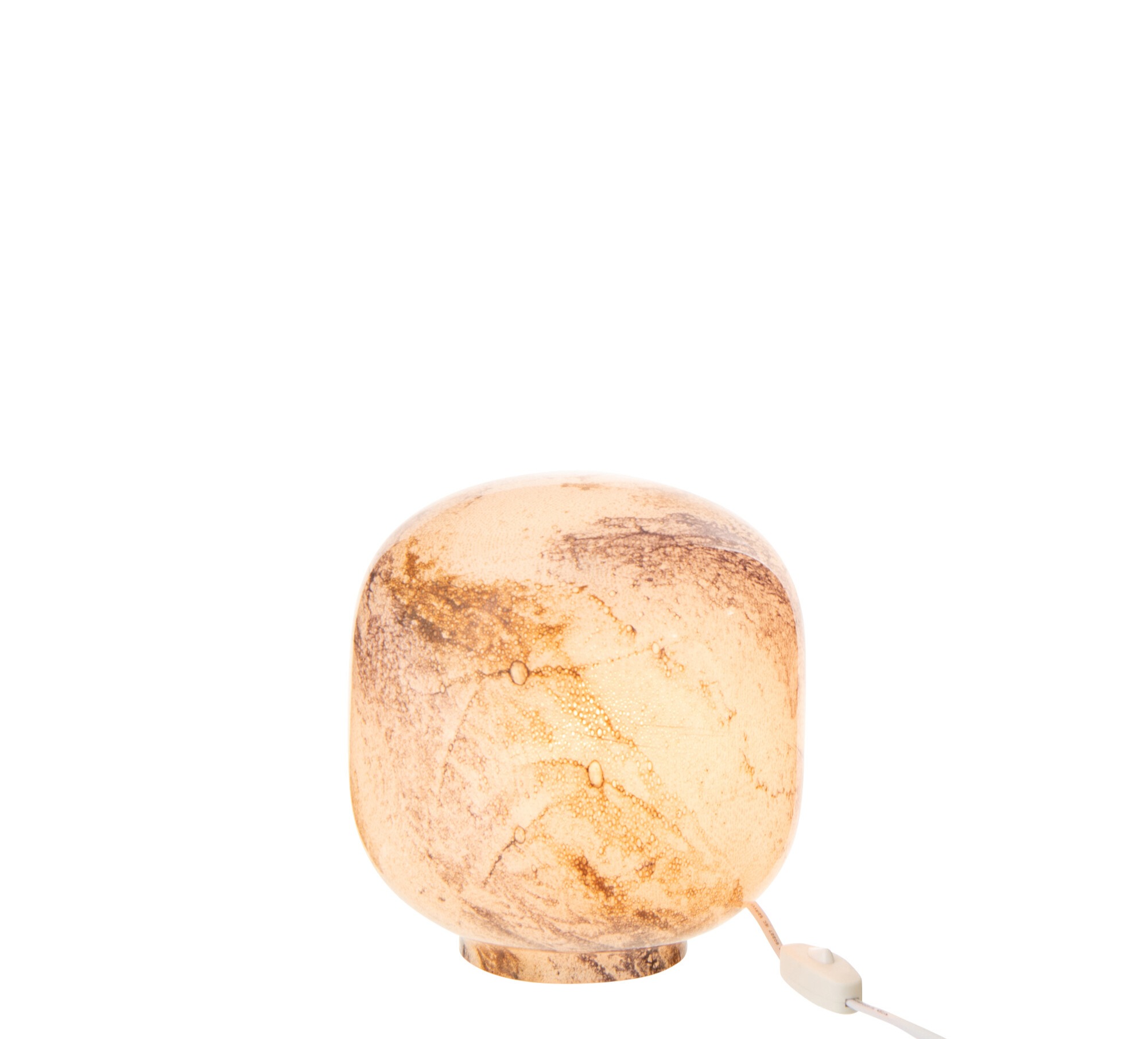 Tafellamp Bola β j-line β Gemengd Glas β Bruin/Beige/Zwart π€π‘- klein β Γ 21 x 21,5 cm β enkel afhalen/ geen verzending - Afbeelding 2