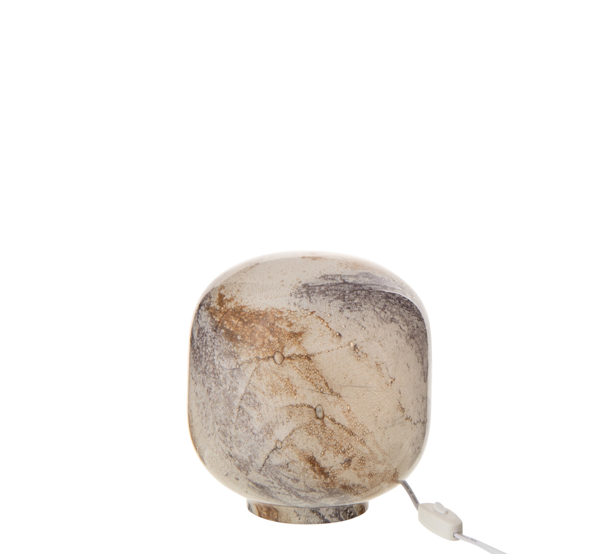 Tafellamp Bola β j-line β Gemengd Glas β Bruin/Beige/Zwart π€π‘- klein β Γ 21 x 21,5 cm β enkel afhalen/ geen verzending