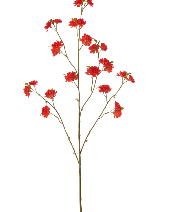 kunsttak - j-line - donkerrode bloesem - kunststof/kunstzijde - b 0,2 x h 1,4 m