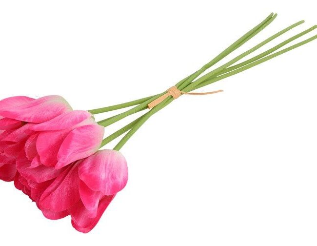 Kunstboeket – countryfield – tulpen Tulipa Soraya – kunststof – 5 stuks fuchsia – L15B15H34CM