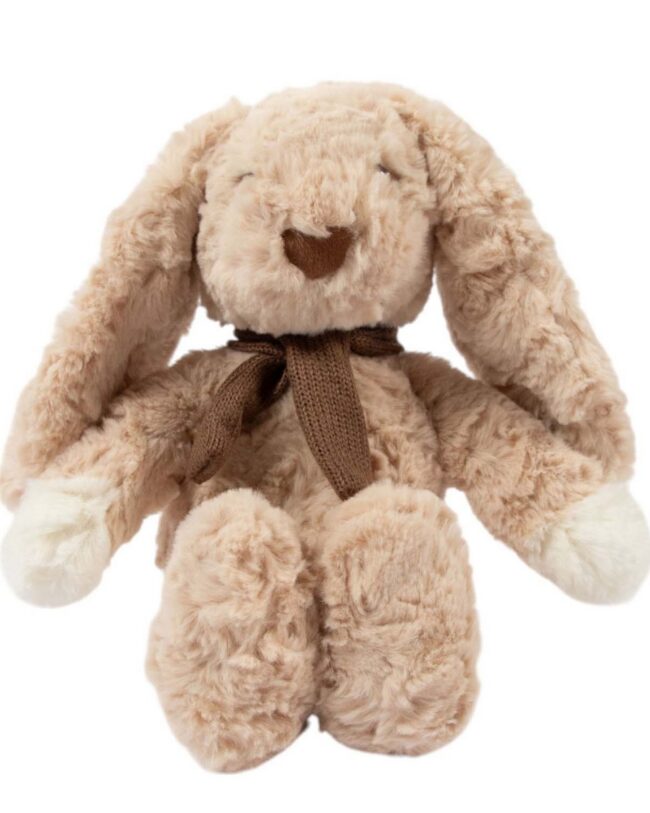 Knuffel - Mars & More - Konijn Jojo met Sjaal - beige - groot - 30 cm