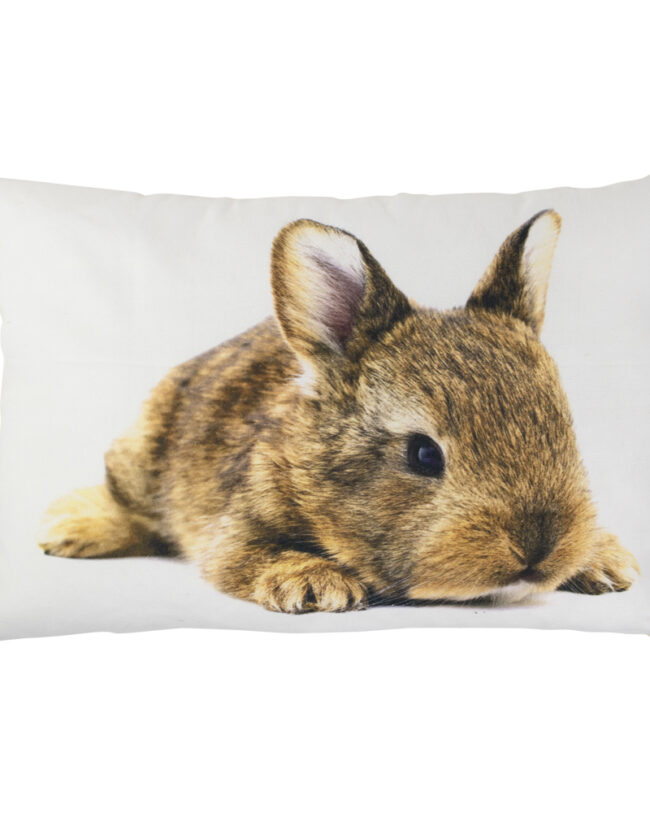 Canvas Kussen - Mars & More - “Wildkleur Konijntje” - 50 x 35 x 10 cm