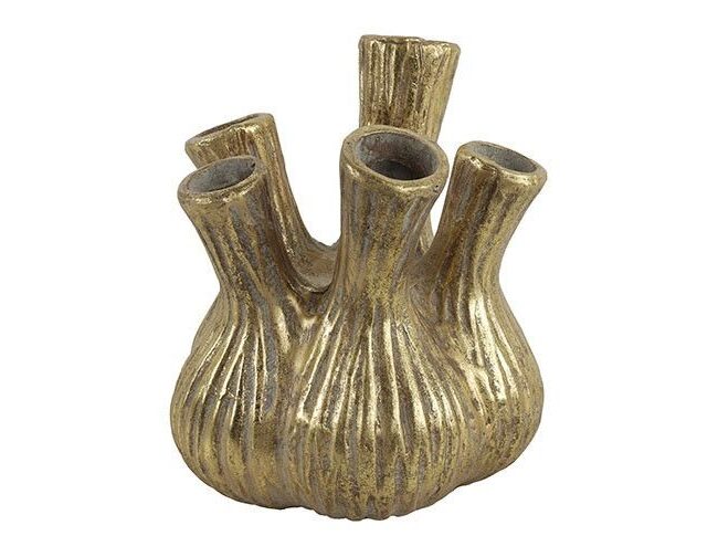 🌷 Tulpenbol Vaas ‘Moyo’ - countryfield - keramiek - Goud - 17 × 17 × 19,5 cm