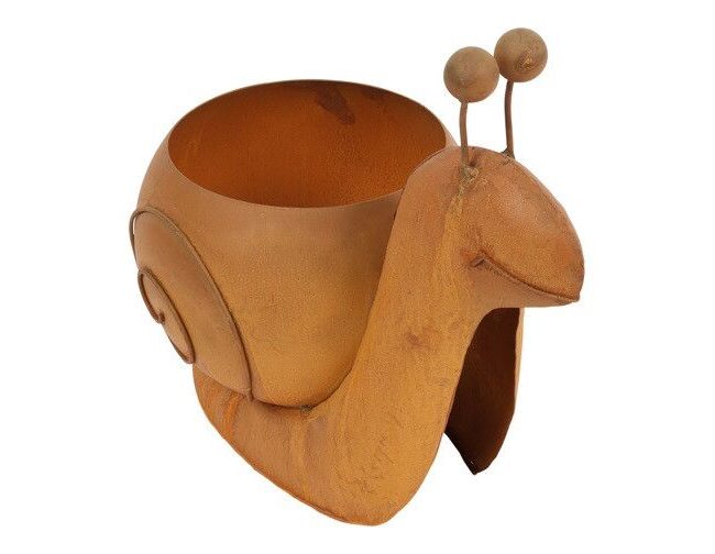 🐌 Bloempot Slak - countryfield - metaal - Roest - 27 x 16,5 x 22,5 CM
