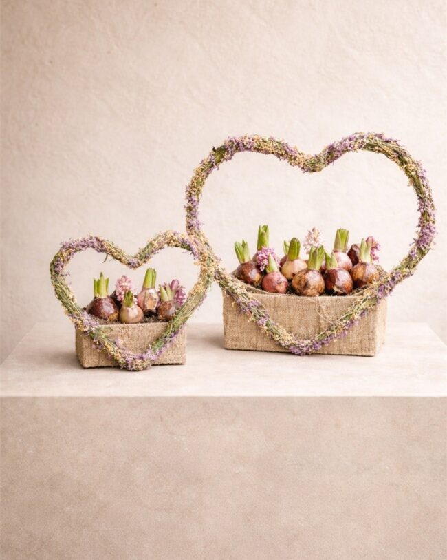 Rechthoekige Bloempot met Hart - mondeco - groot - 40 x 18 cm