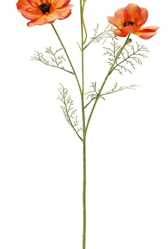 Kunstbloem Coreopsis 3 bloemen - mondeco - oranje - Kunststof/kunstzijde - H 76 cm