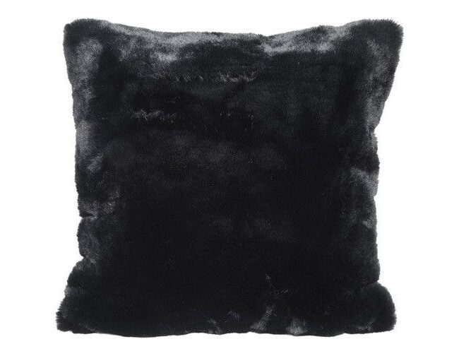 Kussen - countryfield - Imitatiebont Cosy Blanca - Zwart - 45 x 45 x 12 cm