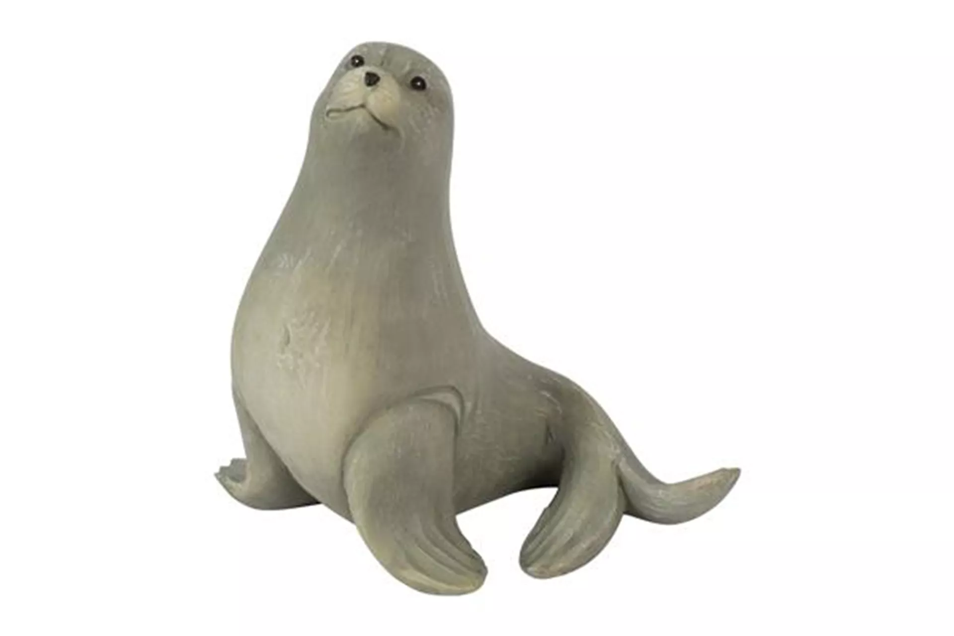 Zeehond Siebert klein - countryfield - polystone - Grijs - 7,5 x 13 x 13 cm