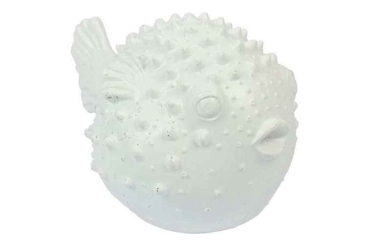 Kogelvis Puffy - countryfield - aardewerk - Wit - 21 x 15 x 14 cm