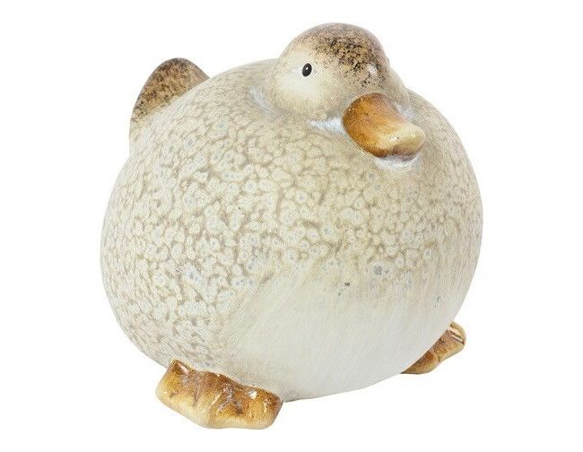 decoratieve Eend Dik Joep klein - countryfield - keramiek - Lichtbruin - 17,5 x 13 x 13 cm