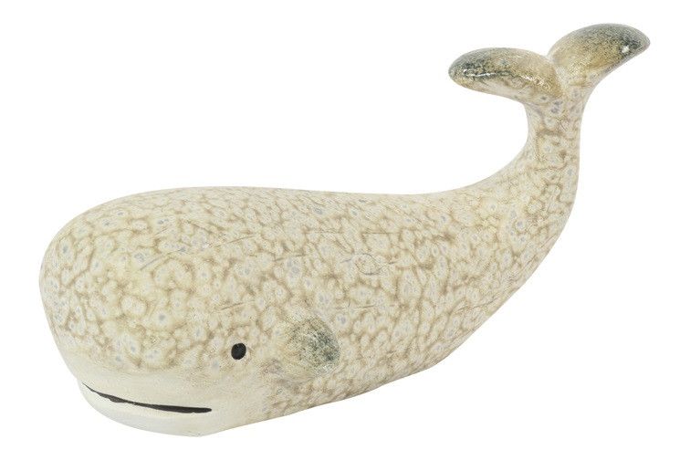 decoratieve Walvis Keiko klein - countryfield - keramiek - Lichtbruin - 13,5 x 6 x 7,5 cm - Afbeelding 2