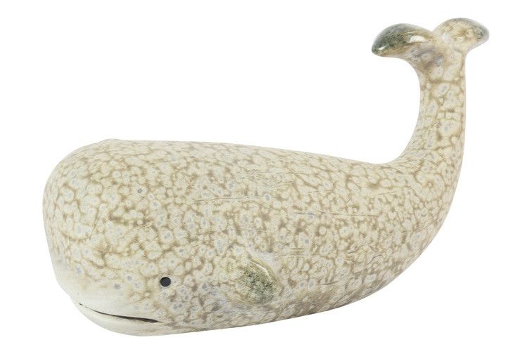 decoratieve Walvis Keiko groot - countryfield - keramiek - Lichtbruin - 19 x 8,5 x 9,5 cm - Afbeelding 2