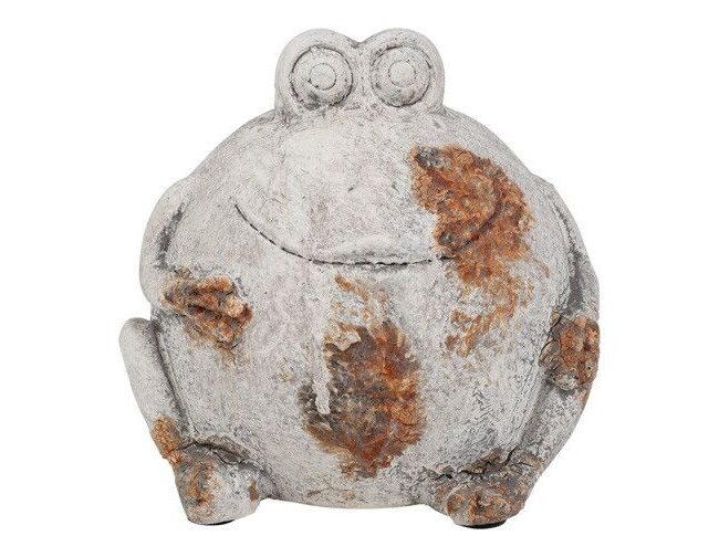 decoratieve Kikker Frodo - countryfield - kunsthars - Grijs - 14 x 14 x 14 cm