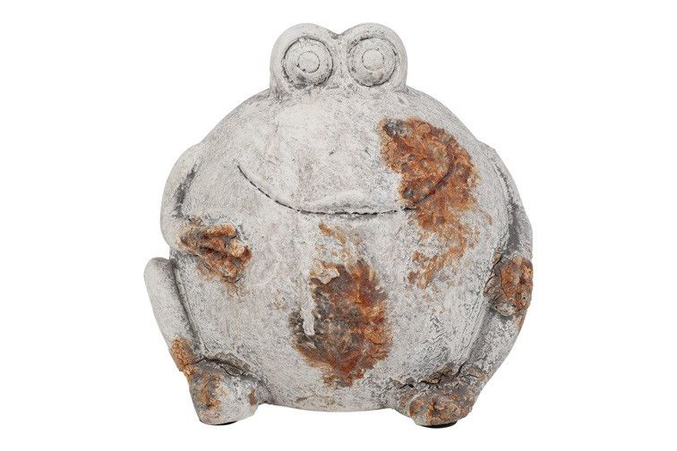 decoratieve Kikker Frodo - countryfield - kunsthars - Grijs - 14 x 14 x 14 cm
