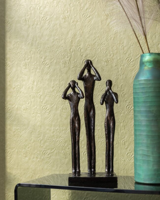 Decoratief Beeld β j-line - figuren β Horen/Zien/Zwijgen β kunsthars - donkerbruin β 18,5 Γ 12 Γ 41 cm cm