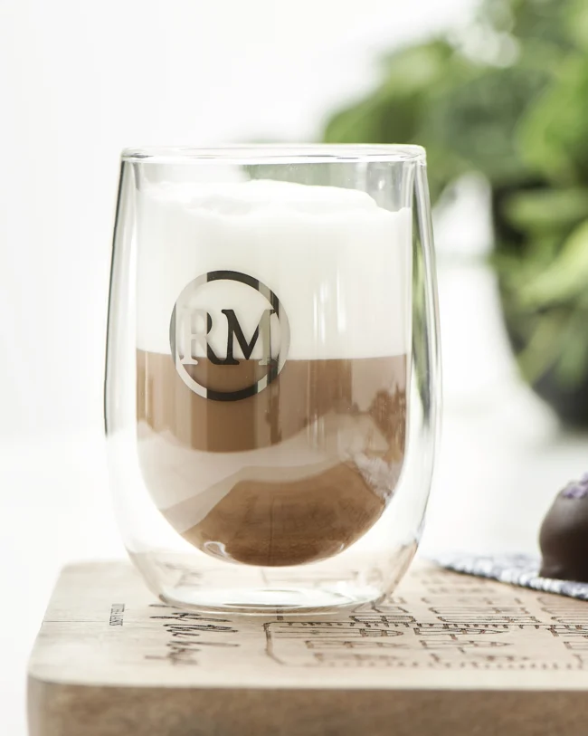 keuken - Rivièra Maison - Love RM Dubbelwandig Glas – Koffie- & Theebeker - Ø 9 x 13,5 cm
