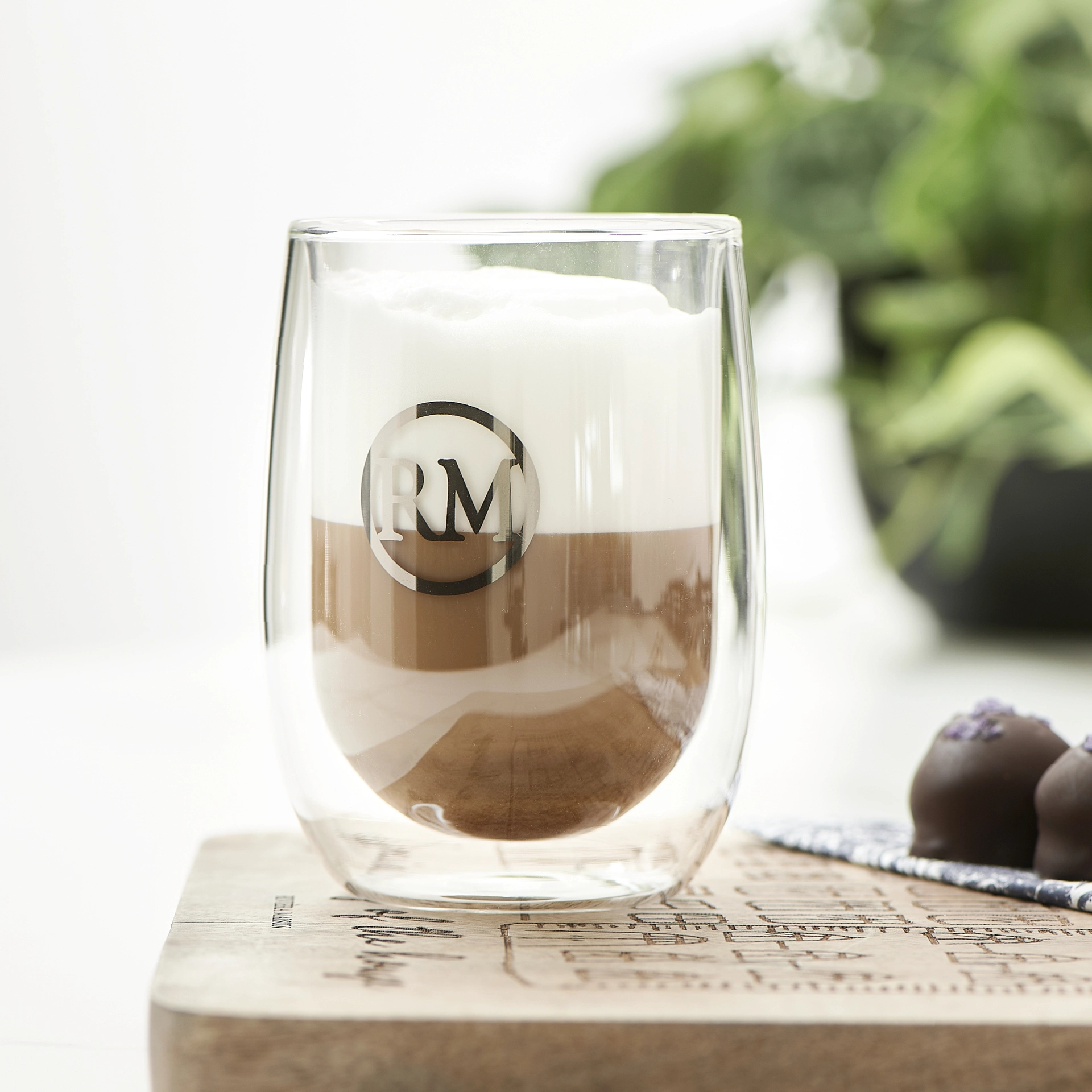 keuken - Rivièra Maison - Love RM Dubbelwandig Glas – Koffie- & Theebeker - Ø 9 x 13,5 cm