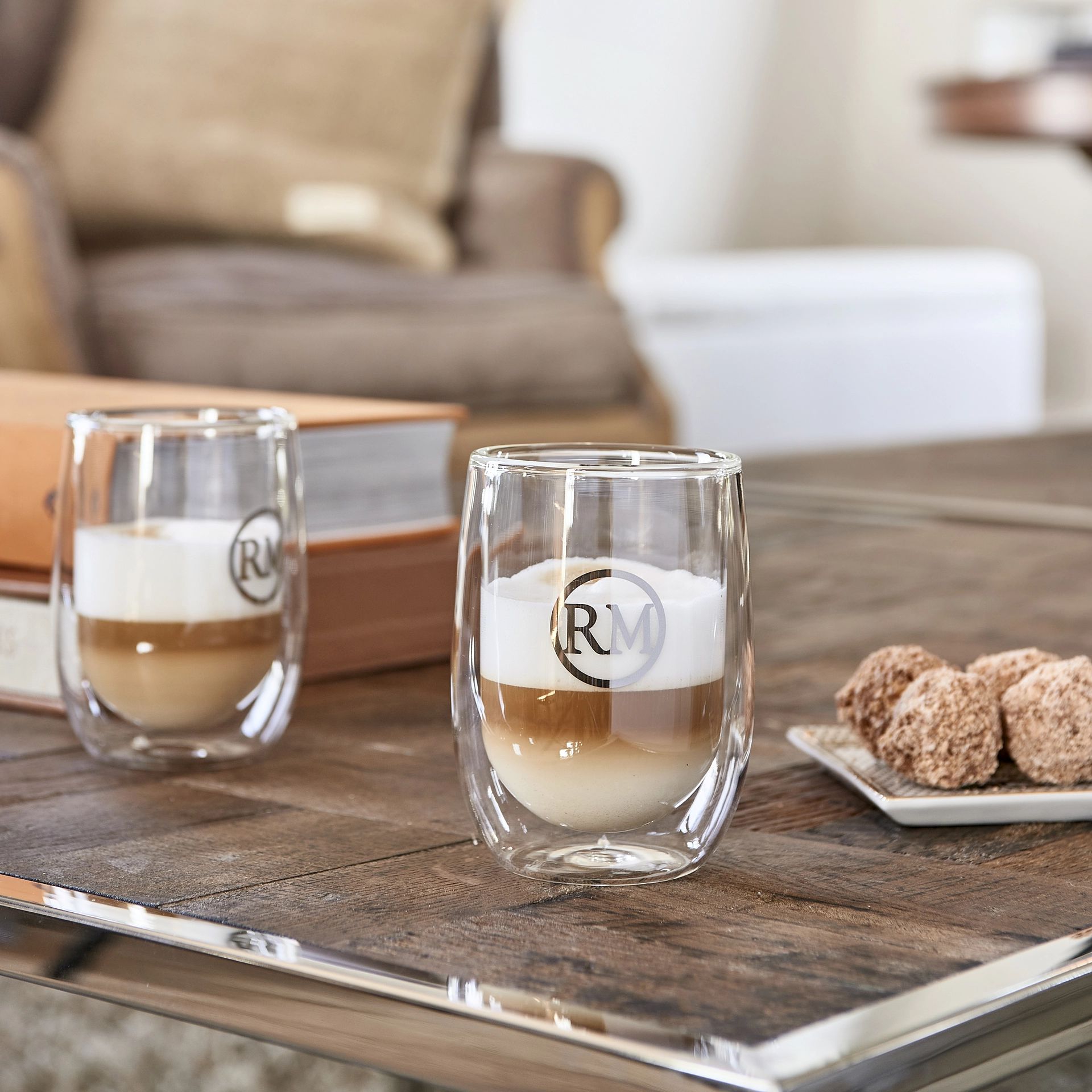 keuken - Rivièra Maison - Love RM Dubbelwandig Glas – Koffie- & Theebeker - Ø 9 x 13,5 cm - Afbeelding 2