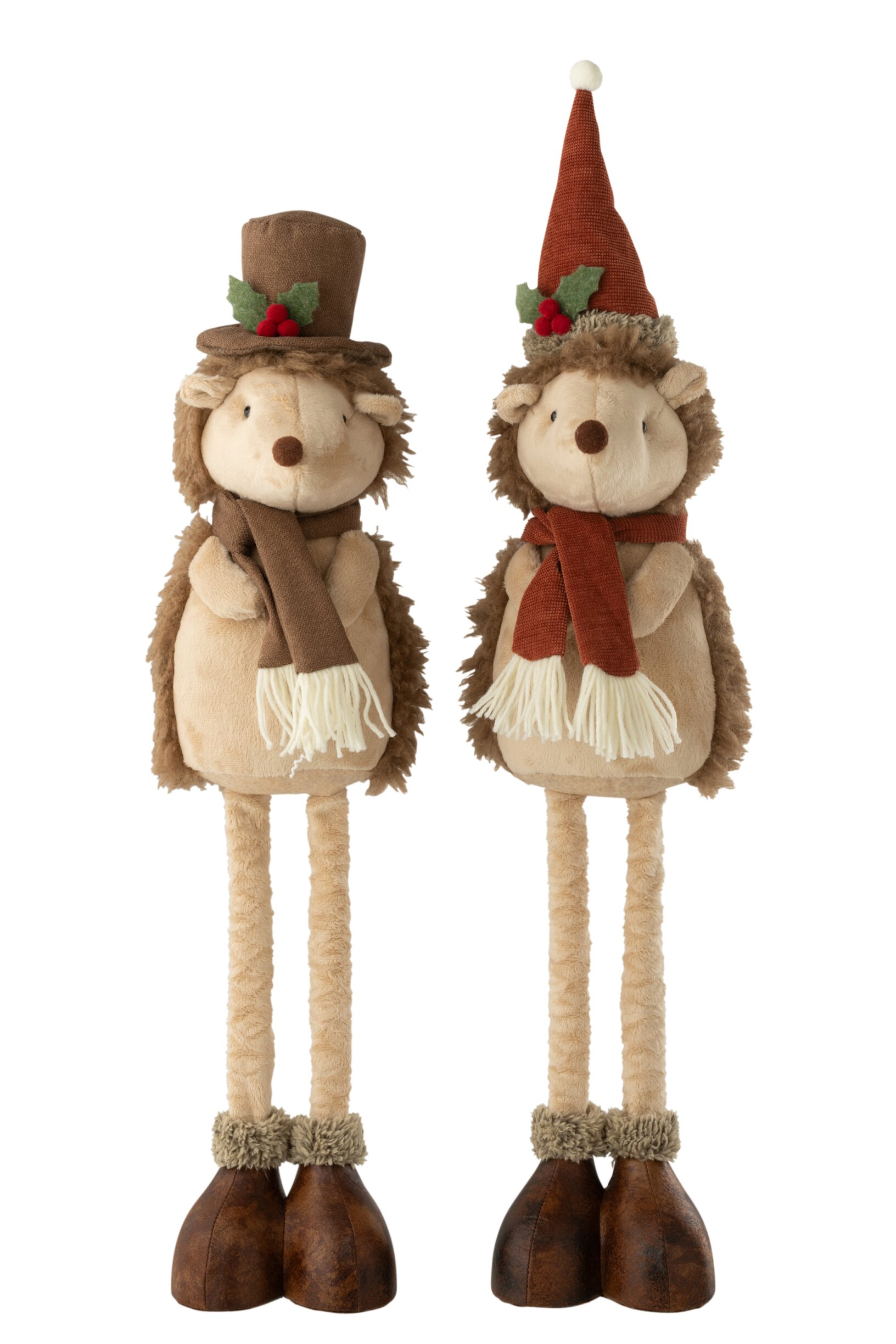 figuur - j-line - Egel met Telescopische Benen – Polyester - Meerkleurig - 16 × 17 × 84 cm