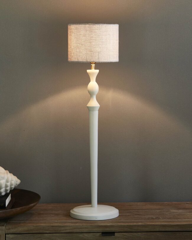 lampenkap - Rivièra Maison - Linen Cilindervormige Lampenkap – Vlas – Ø 30 × H 20 cm