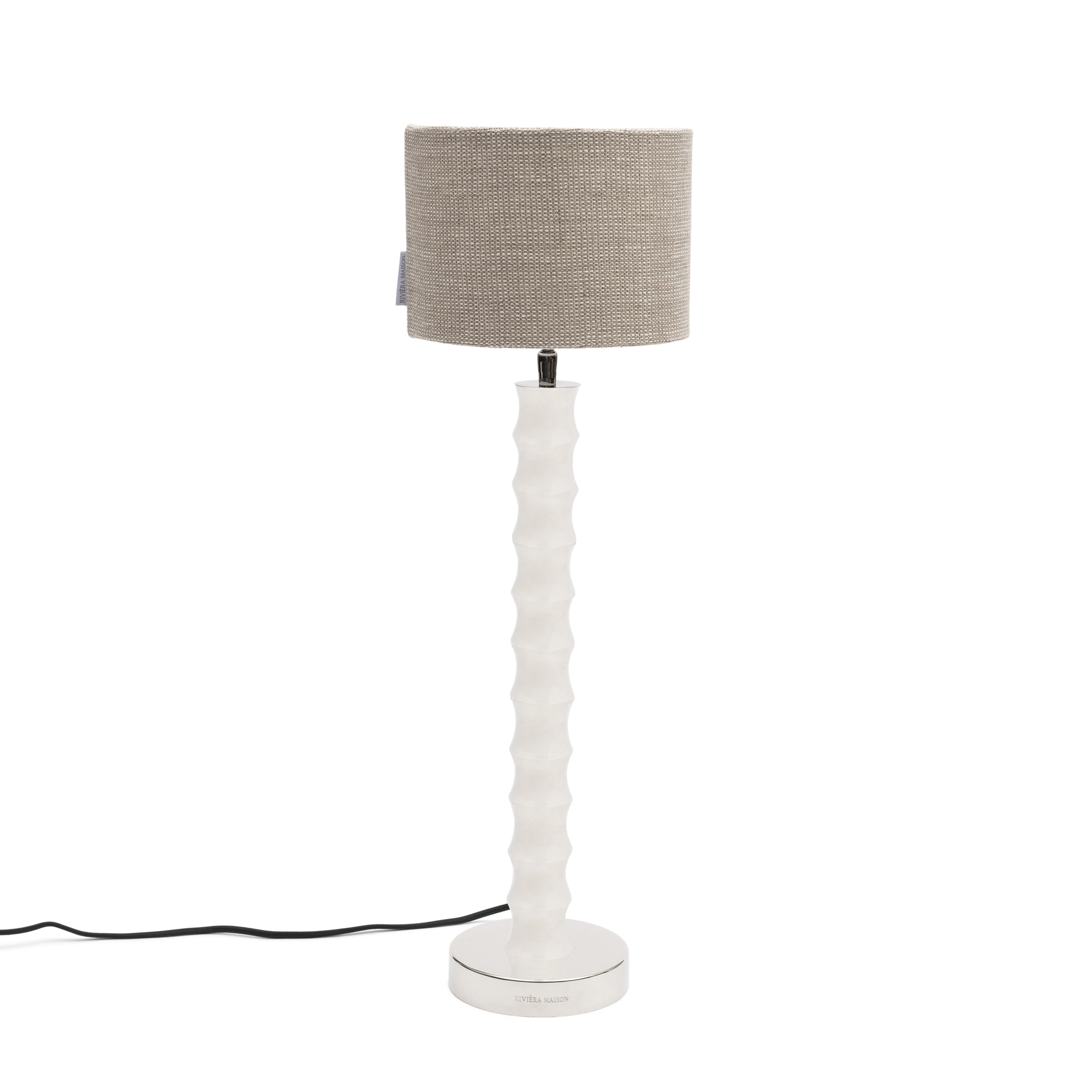 lampenkap - Rivièra Maison - Linen Cilindervormige Lampenkap – Vlas – Ø 30 × H 20 cm - Afbeelding 2