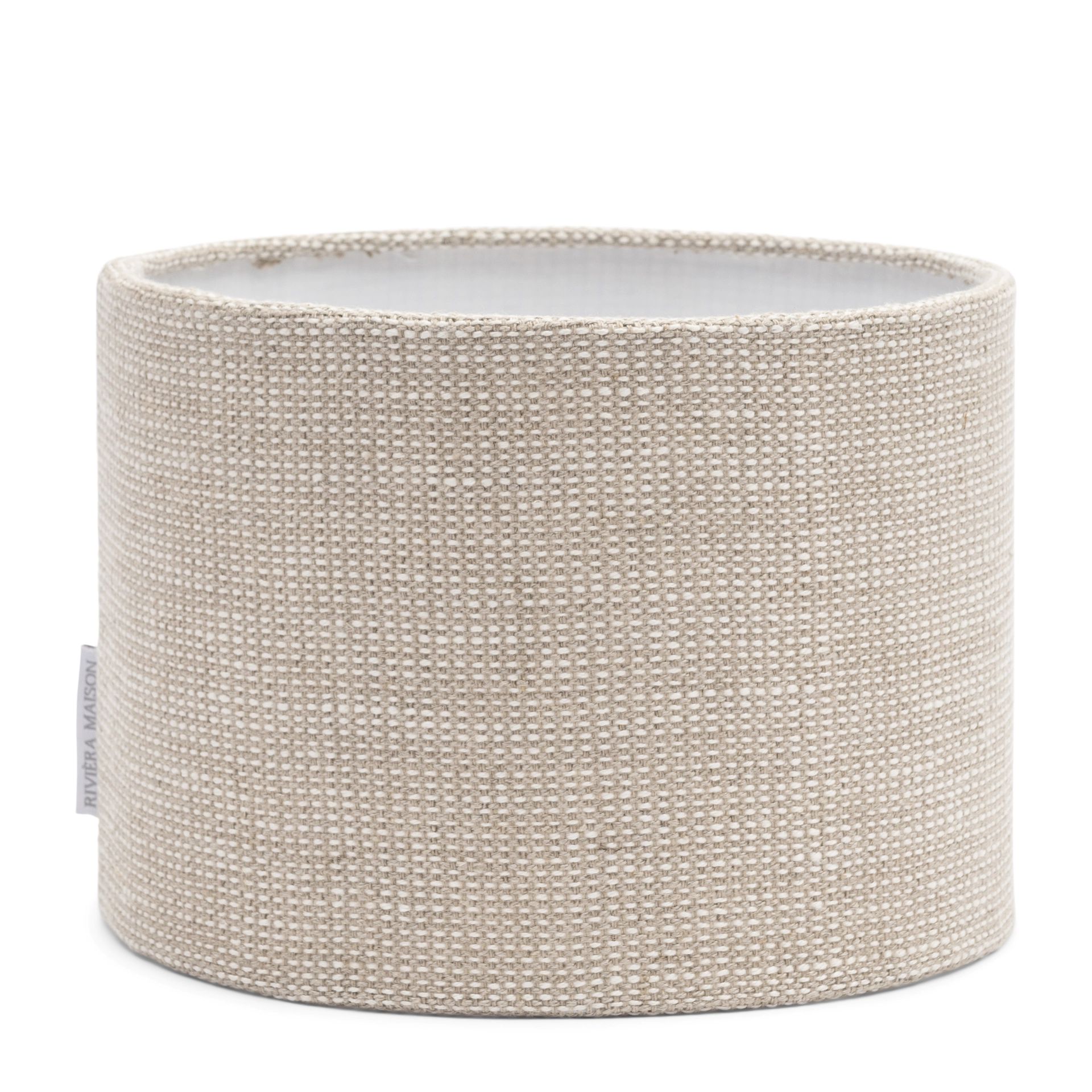 lampenkap - Rivièra Maison - Linen Cilindervormige Lampenkap – Vlas – Ø 30 × H 20 cm - Afbeelding 3