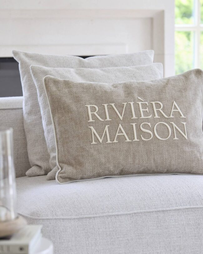 kussen evora gevuld - Rivièra Maison - polyester - Naturel – 65 × 45 cm