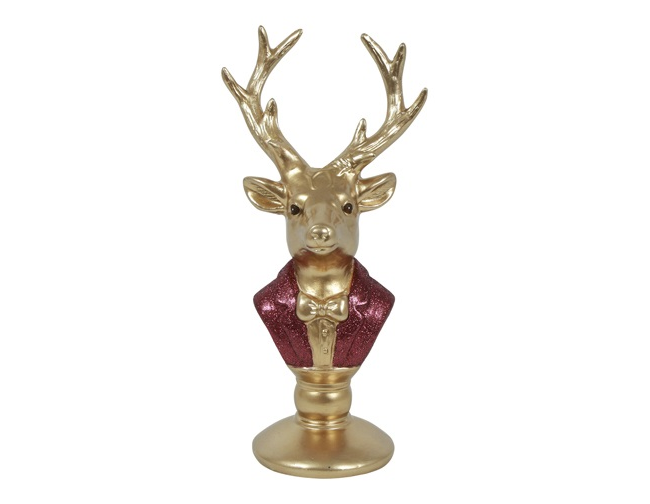 Hert op Voet 'Alfred' – Countryfield – Polystone – paars - 14 × 11 × 28,5 cm
