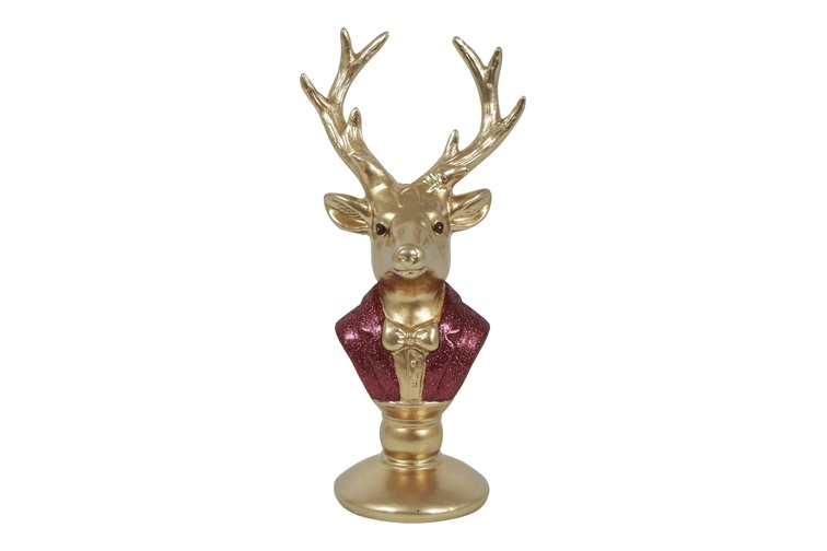 Hert op Voet 'Alfred' – Countryfield – Polystone – paars - 14 × 11 × 28,5 cm
