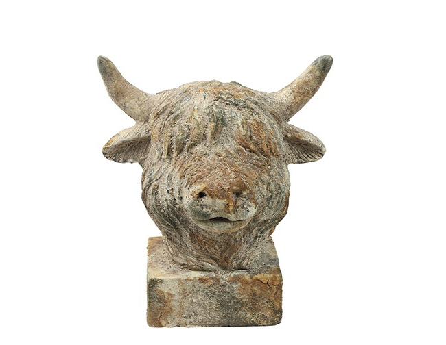 Schotse Hooglander Fargo – kop – Countryfield – Polystone - 19,5 x 14 x 23 cm