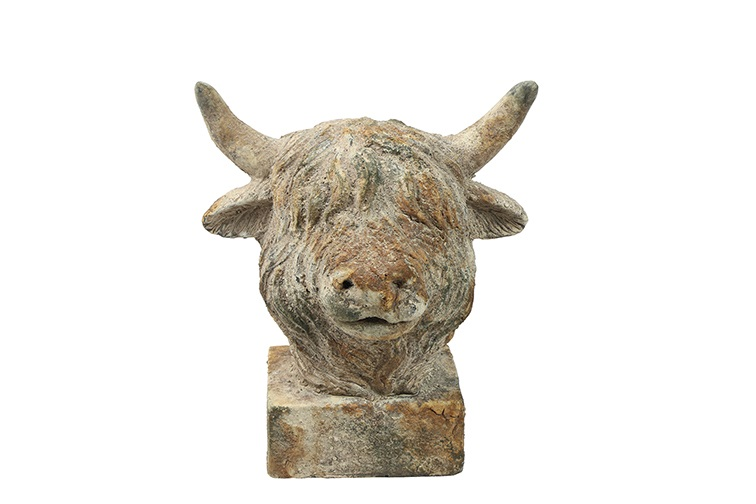 Schotse Hooglander Fargo – kop – Countryfield – Polystone - 19,5 x 14 x 23 cm