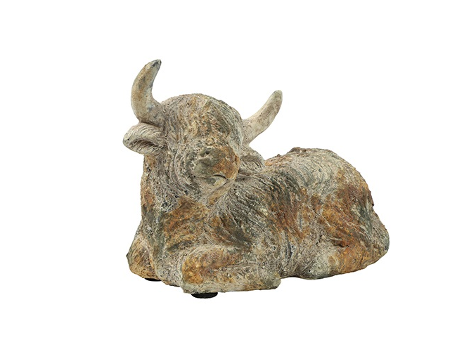 Schotse Hooglander Fargo – Liggend – Countryfield – Polystone - klein - 14 x 8 x 10,5 cm