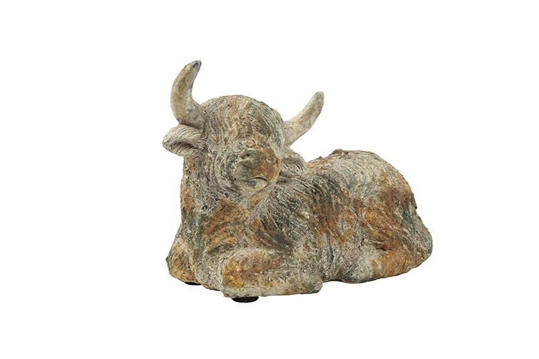 Schotse Hooglander Fargo – Liggend – Countryfield – Polystone - klein - 14 x 8 x 10,5 cm