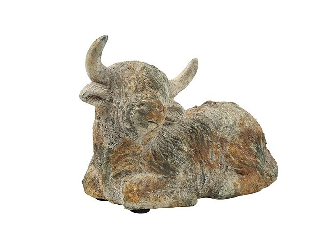 Schotse Hooglander Fargo – Liggend – Countryfield – Polystone - middelgroot - 18 x 9 x 13,5 cm
