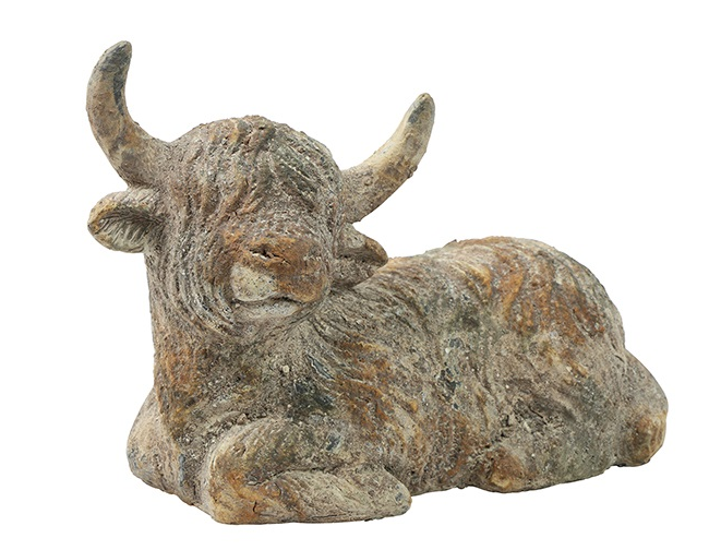 Schotse Hooglander Fargo – Liggend – Countryfield – Polystone - groot - 22 x 11,5 x 17 cm