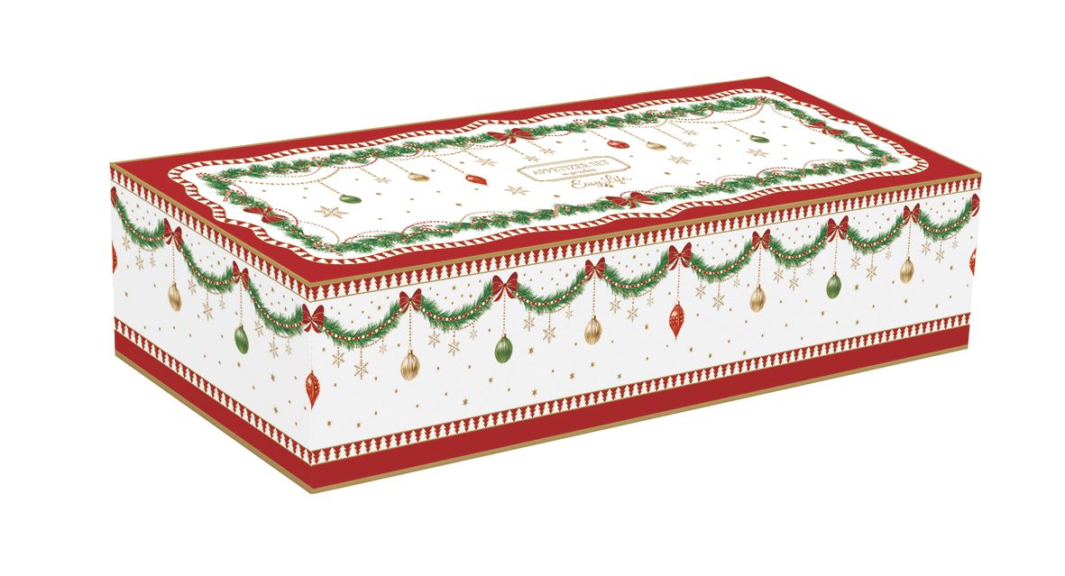 Aperitiefset “kerstmagie" - porselein/bamboe - 34 x 12 cm - Afbeelding 2