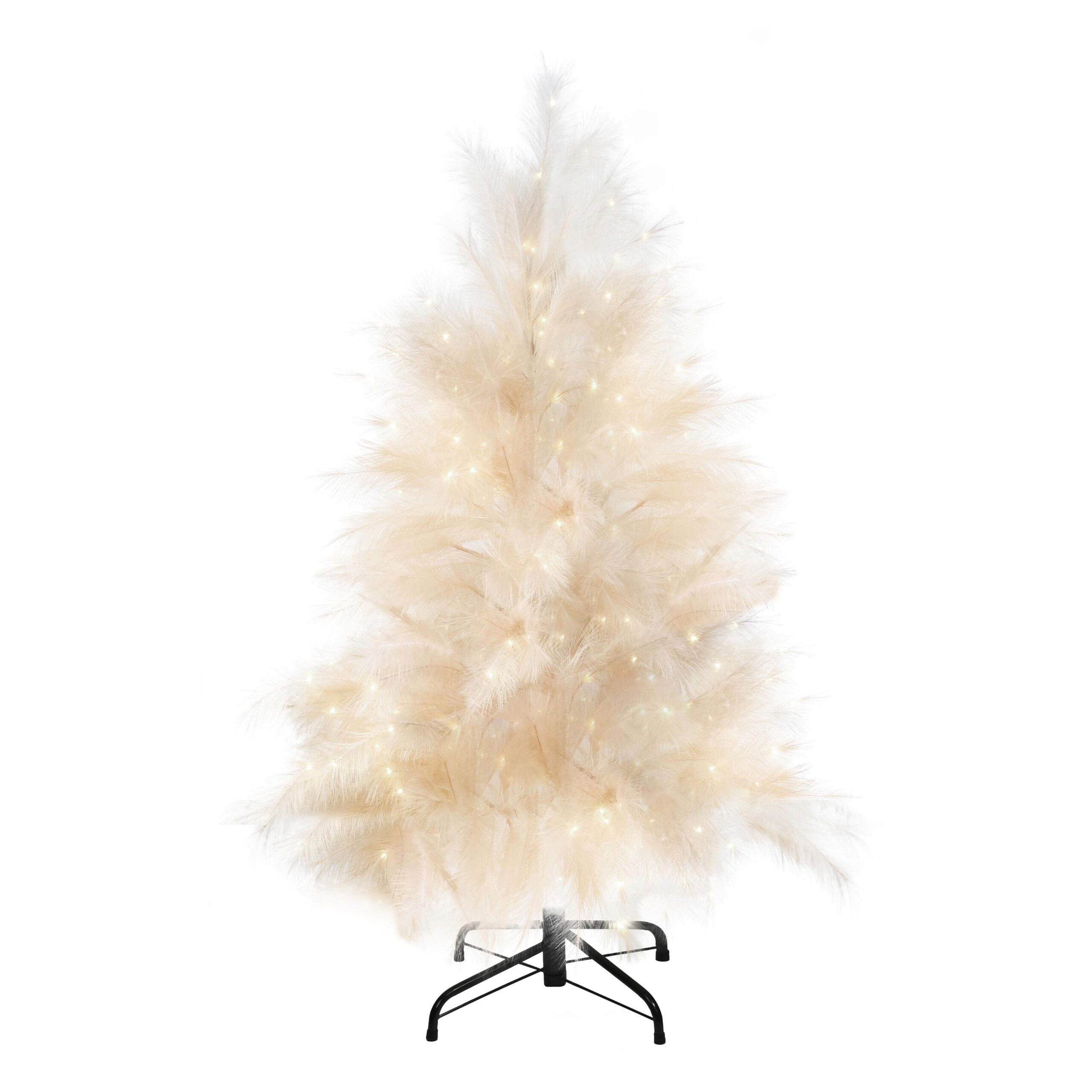 Decoratieve Kerstboom "Royal Feathers" - pluimen - warm wit - 211 LED's - H 150 cm