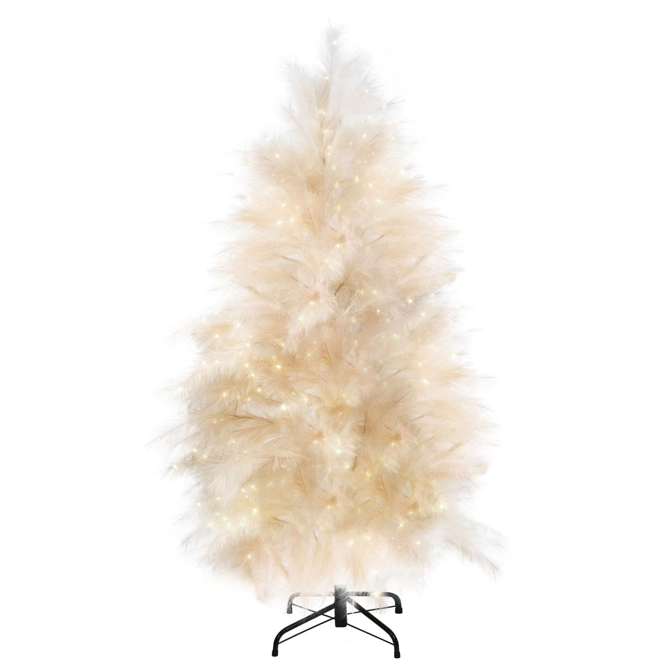 Decoratieve Kerstboom "Royal Feathers" - pluimen - warm wit - 258 LED's - H 180 cm