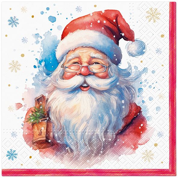 kerstservetten “kerstman” - 20 stuks - papier - 33 x 33 cm