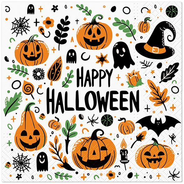 Halloween servetten “halloween” - 20 stuks - papier - 33 x 33 cm