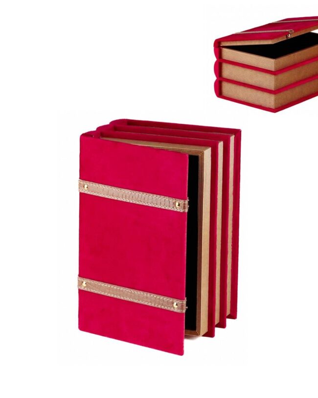 Boekdoos van Fluweelachtig Materiaal – Goodwill – Rood – 30 cm