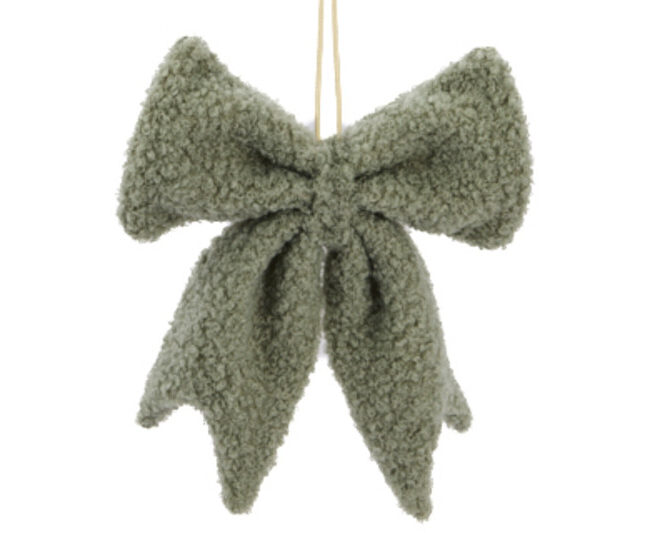 kersthanger Strik – textiel (Pluche) - Groen – H 20 cm