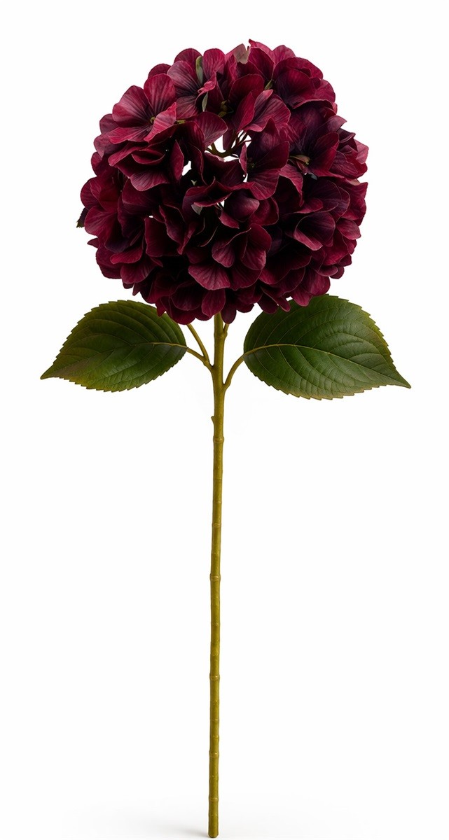 Kunstbloem – Hortensia – Synthetisch – Bordeaux – H 76 cm